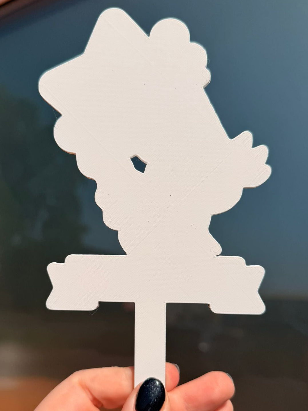 Personalised Axolotl Birthday Cake Topper - scale view