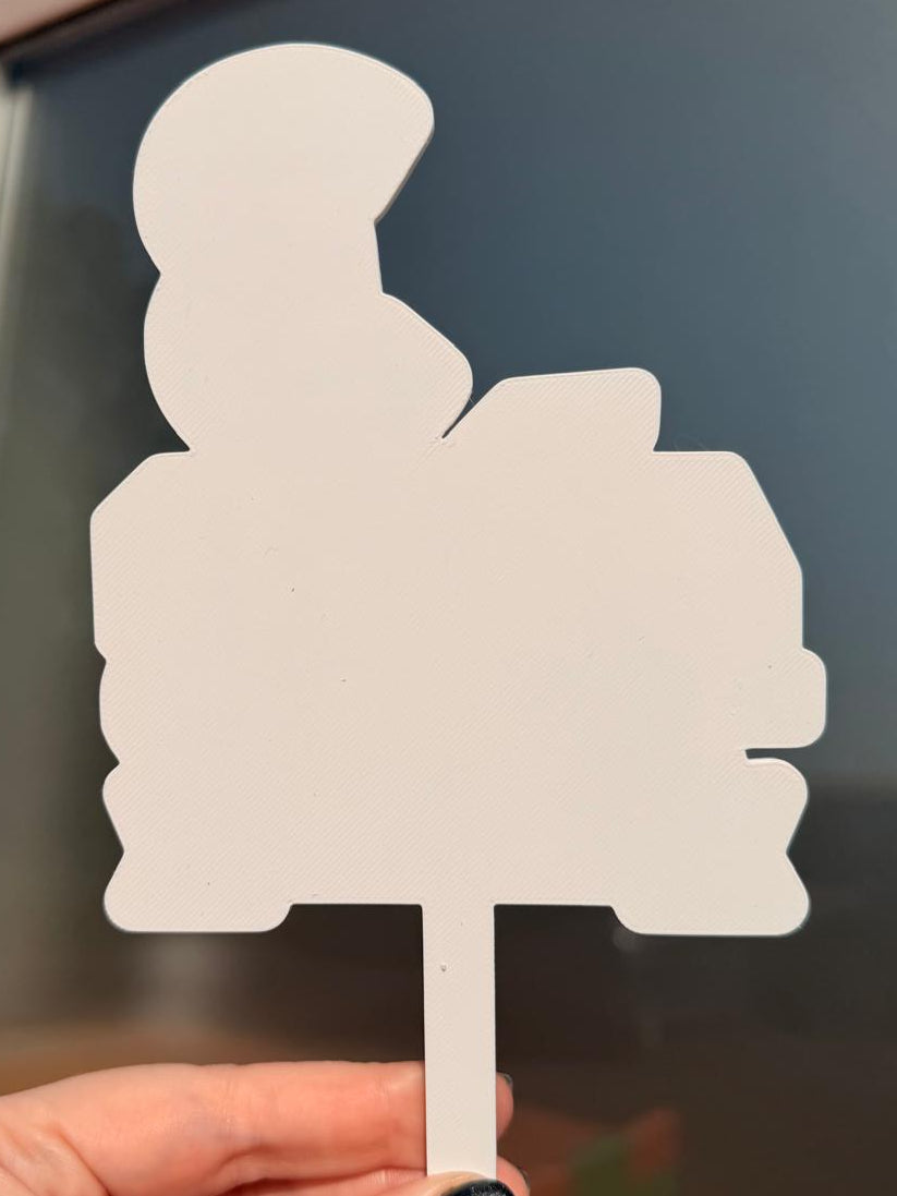 Personalised Dumper Truck Birthday Cake Topper - detail view
