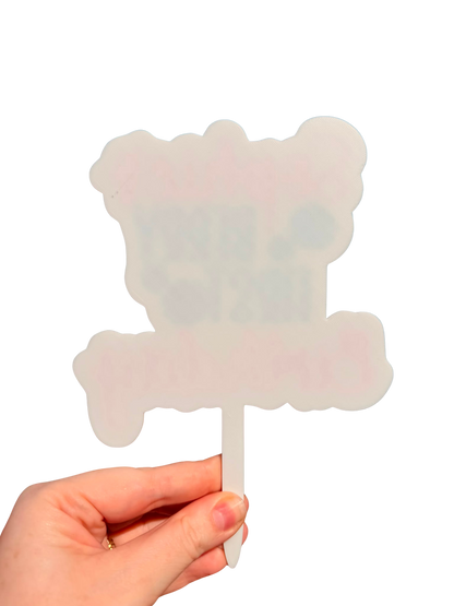 Personalised Berry First Birthday Cake Topper - Blueberry