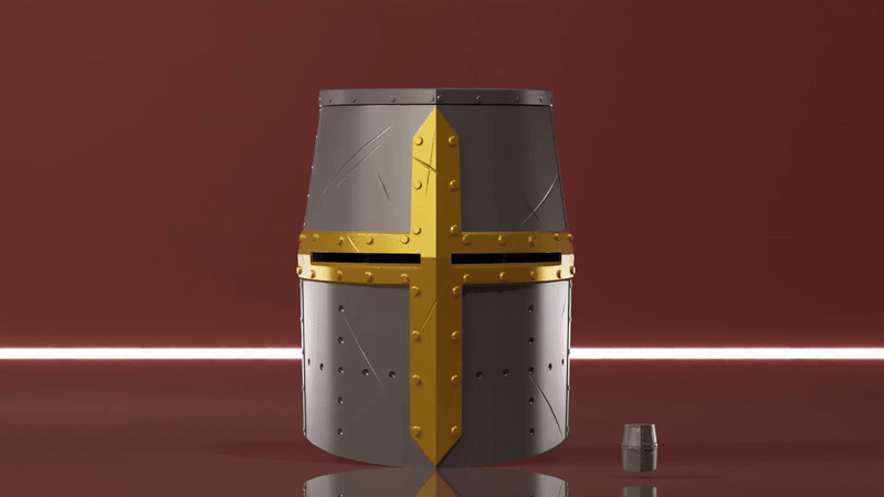Crusader Knight Helmet Deckbox - image 1