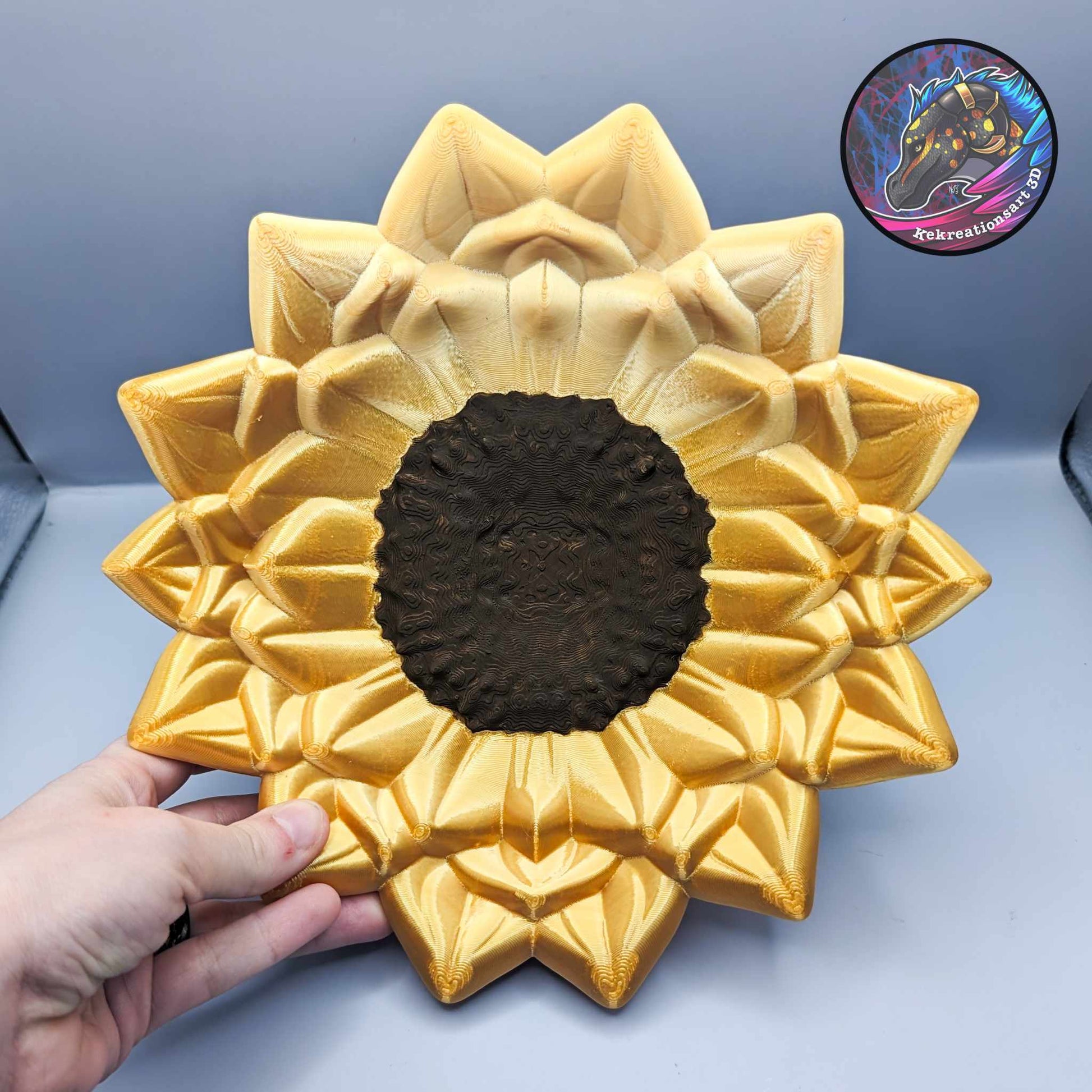 Sunflower Trinket Ring Dish / Key Tray - alternate angle
