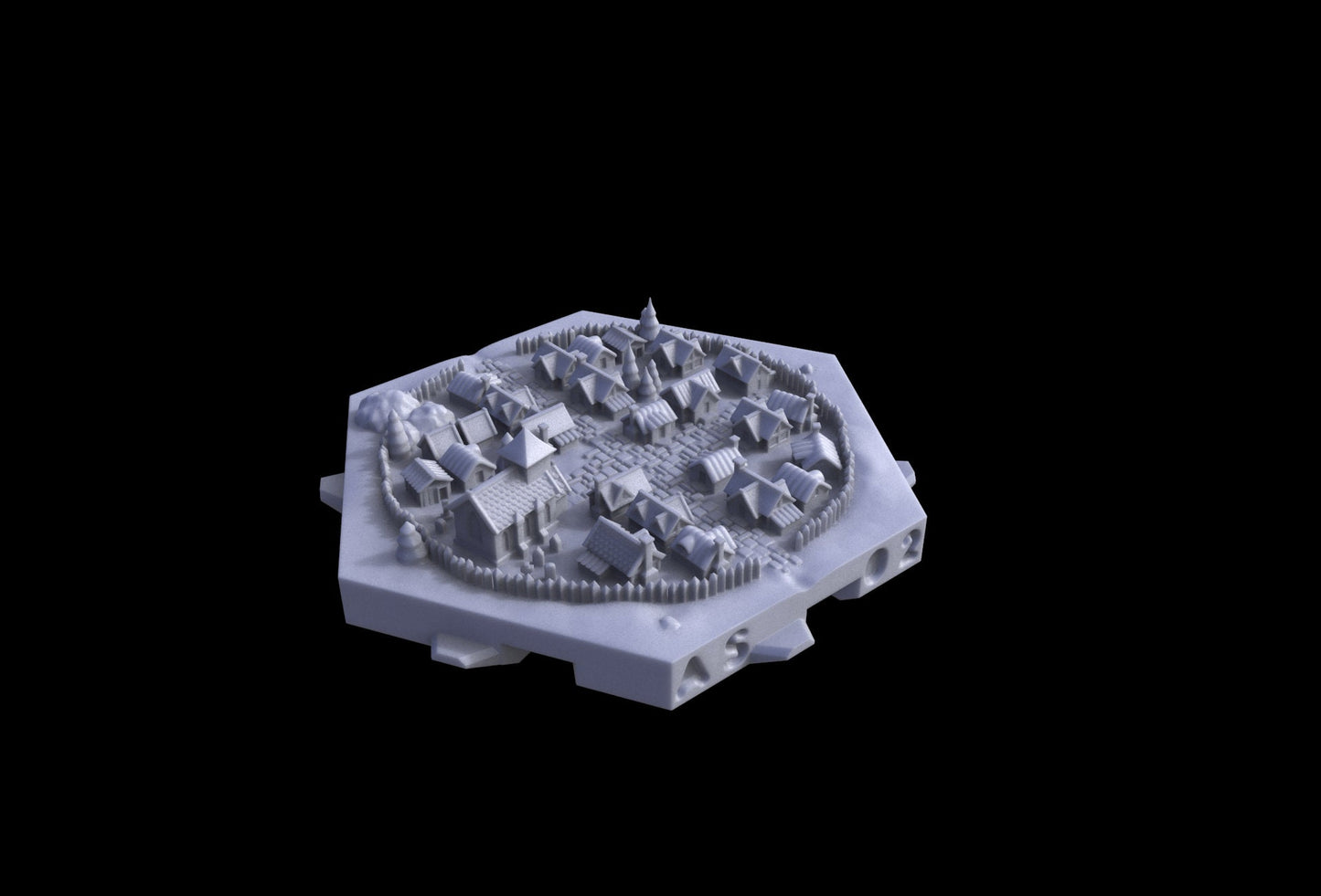 Town and Village Tiles - Hexton Hills Hex Map Tiles - scale view