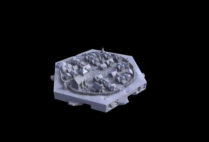 Town and Village Tiles - Hexton Hills Hex Map Tiles - scale view
