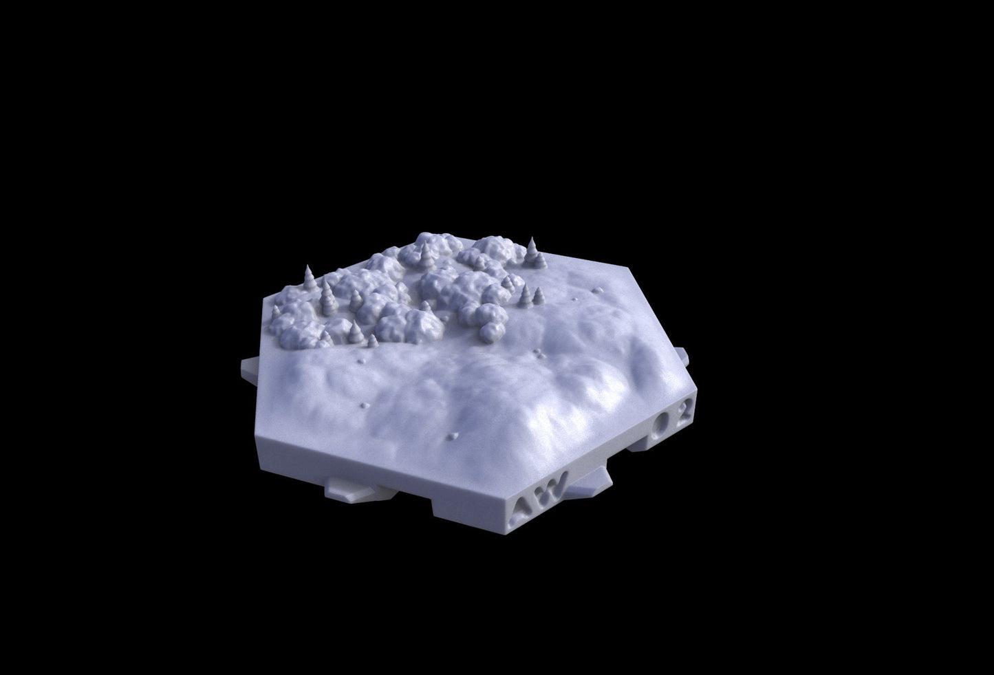 Woodland Tiles - Hexton Hills Hex Map Tiles - scale view
