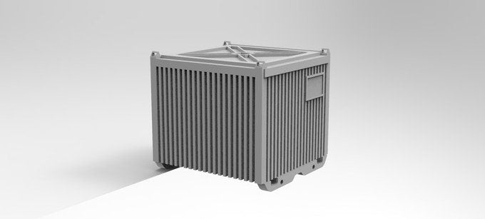 Conex Box - WOWBuildings - Historical Wargaming - alternate angle