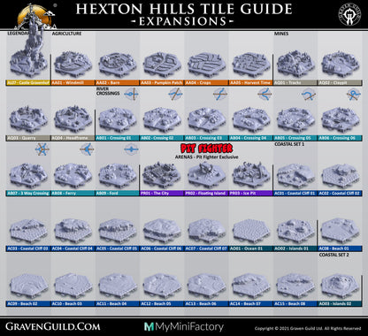 Coastal Tiles Set 1 - Hexton Hills Hex Map Tiles