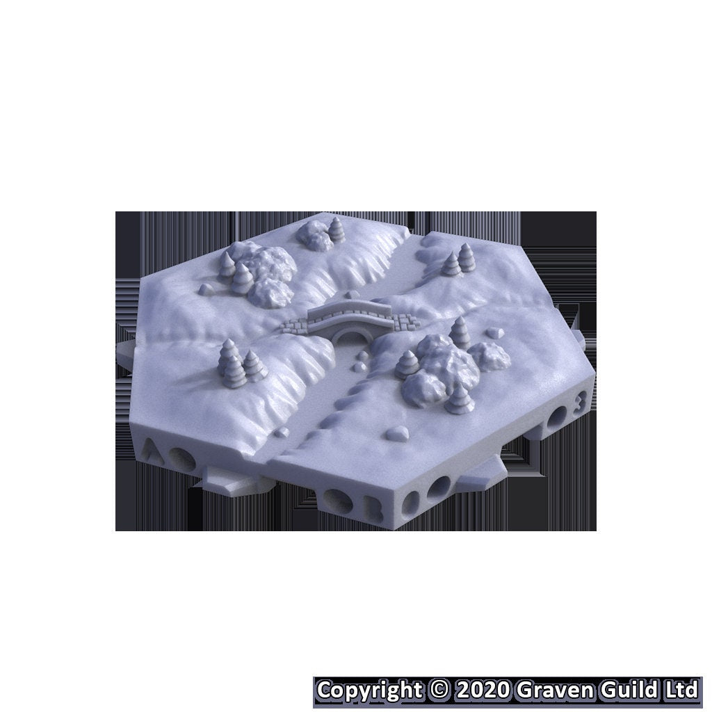 River Crossings - Hexton Hills Hex Map Tiles - colour option