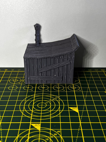 Graveyard Shack - Scenic DnD Terrain - Halloween Decoration - alternate angle