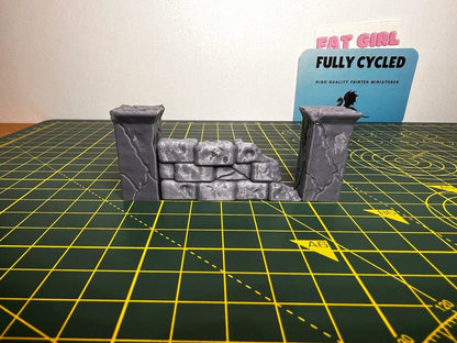 Mausoleum Graveyard Scene - Scenic DnD Terrain - Halloween Decoration - colour option