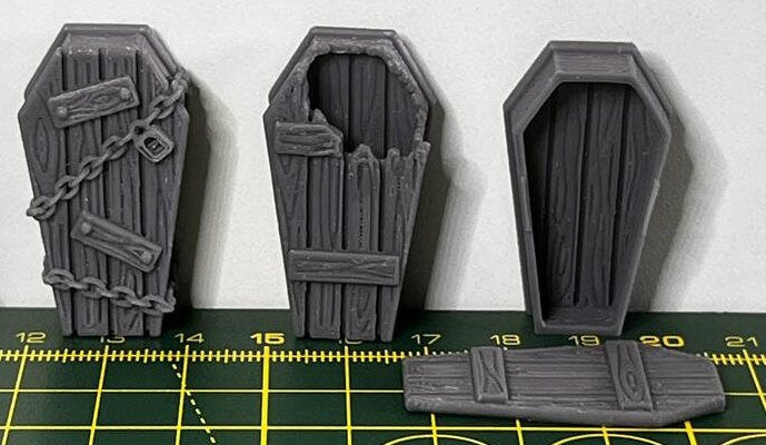 Graveyard Scatter Terrain - Scenic DnD Terrain - Halloween Decoration - alternate angle