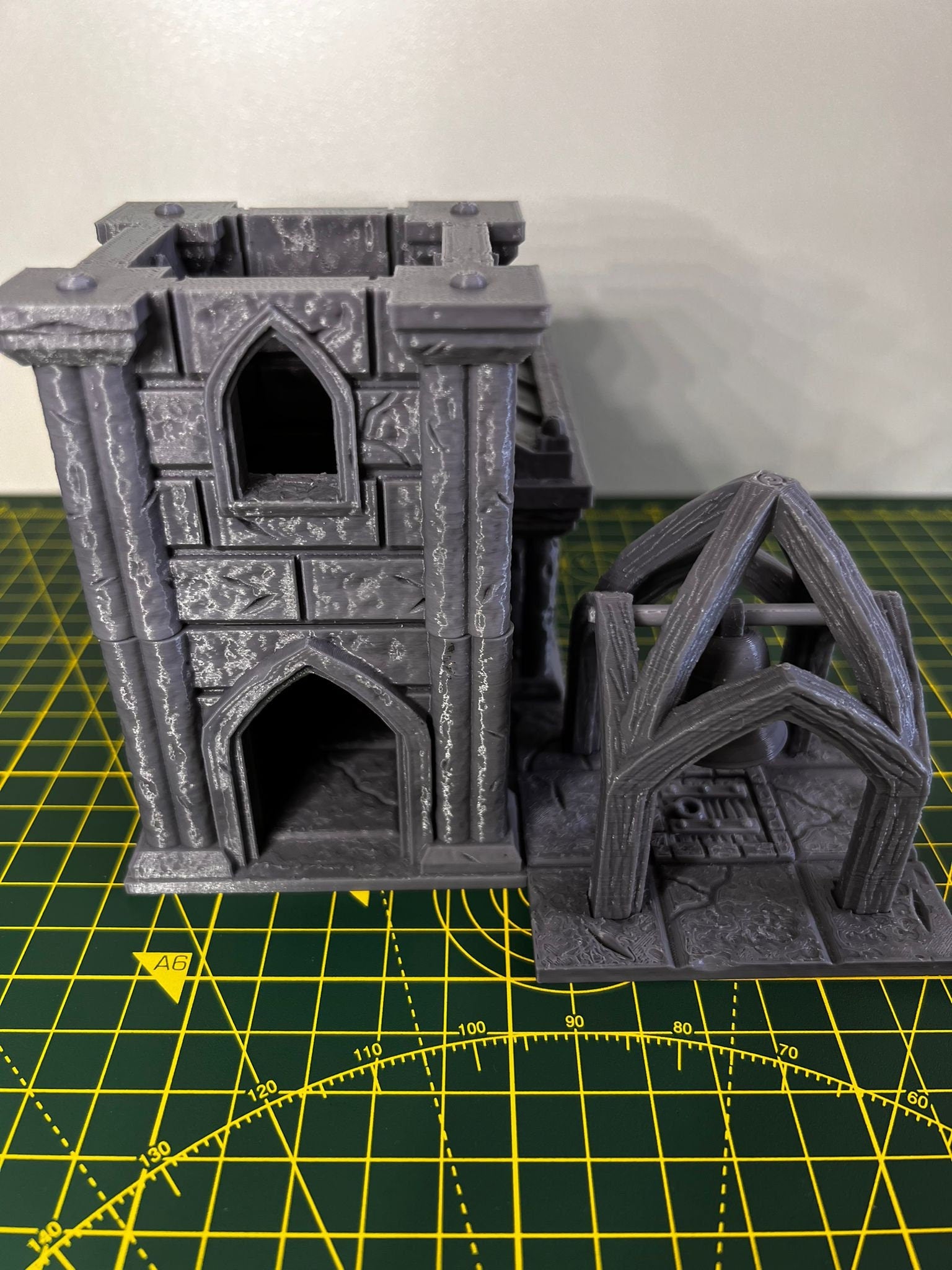 Church with Tower - Scenic DnD Terrain - Halloween Decoration - colour option