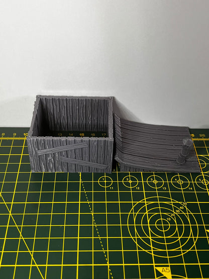 Graveyard Shack - Scenic DnD Terrain - Halloween Decoration - colour option