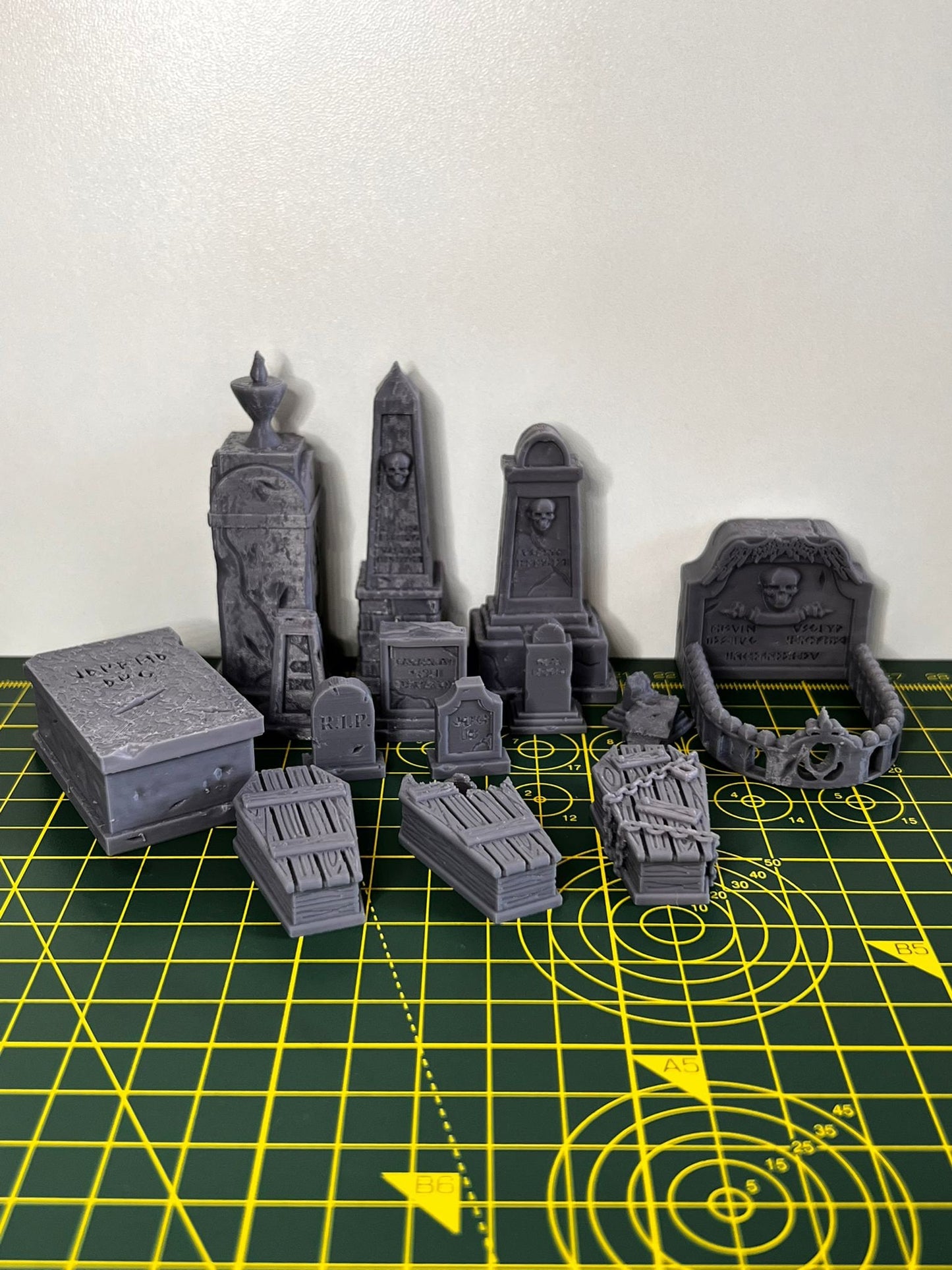 Graveyard Scatter Terrain - Scenic DnD Terrain - Halloween Decoration - product photo