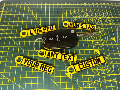 Personalised 3D Licence Plate Keyring - product photo
