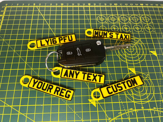 Personalised 3D Licence Plate Keyring - product photo