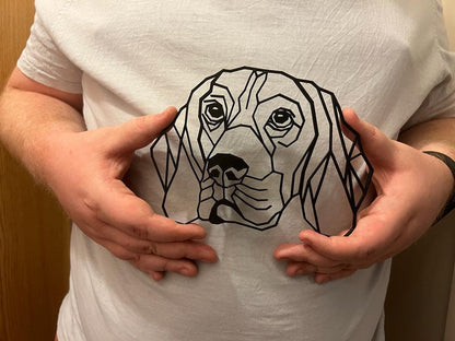 Geometric Beagle Wall Art - detail view