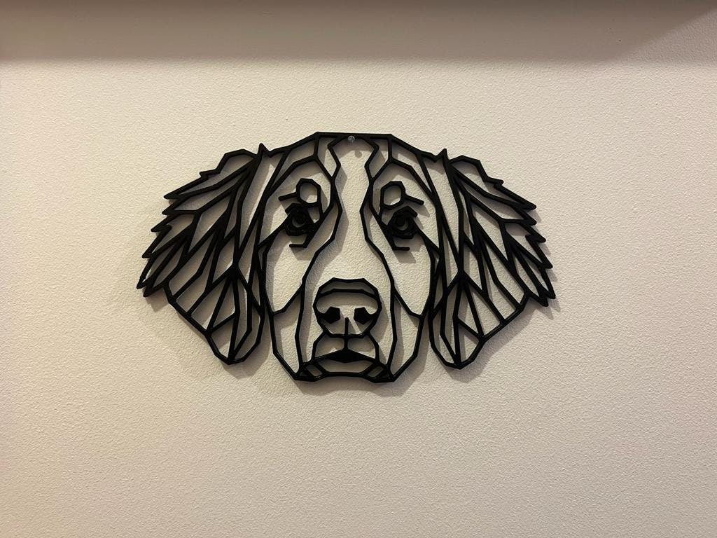 Geometric Bernese Mountain Dog Wall Art - alternate angle