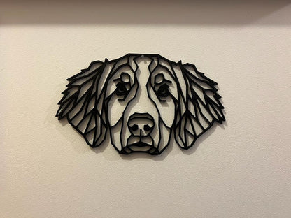 Geometric Bernese Mountain Dog Wall Art - alternate angle