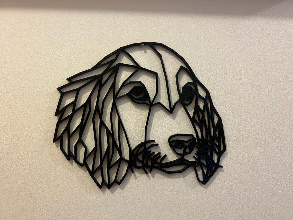Geometric Cocker Spaniel Wall Art - alternate angle