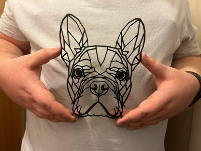 Geometric French Bulldog Wall Art - detail view
