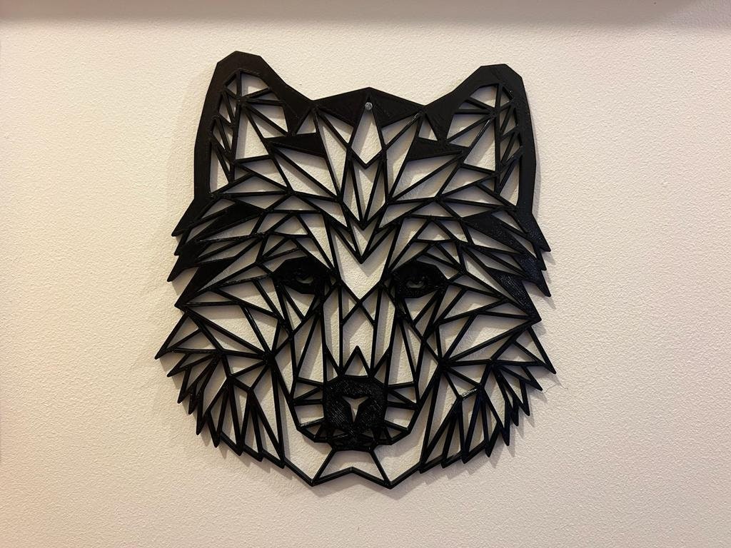 Geometric Husky Wall Art - alternate angle