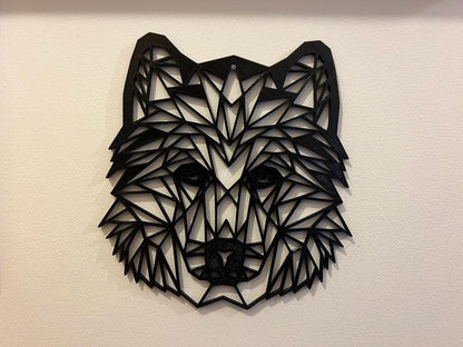 Geometric Husky Wall Art - alternate angle