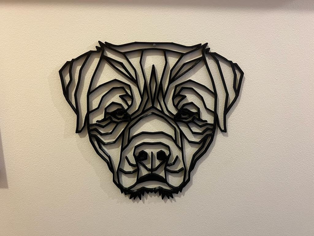 Geometric Rottweiler Wall Art - alternate angle