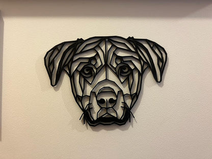 Geometric Rottweiler Wall Art - detail view
