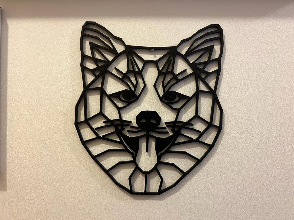 Geometric Shiba Inu Wall Art - alternate angle