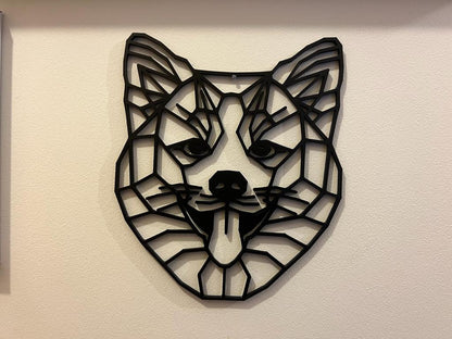 Geometric Shiba Inu Wall Art - alternate angle