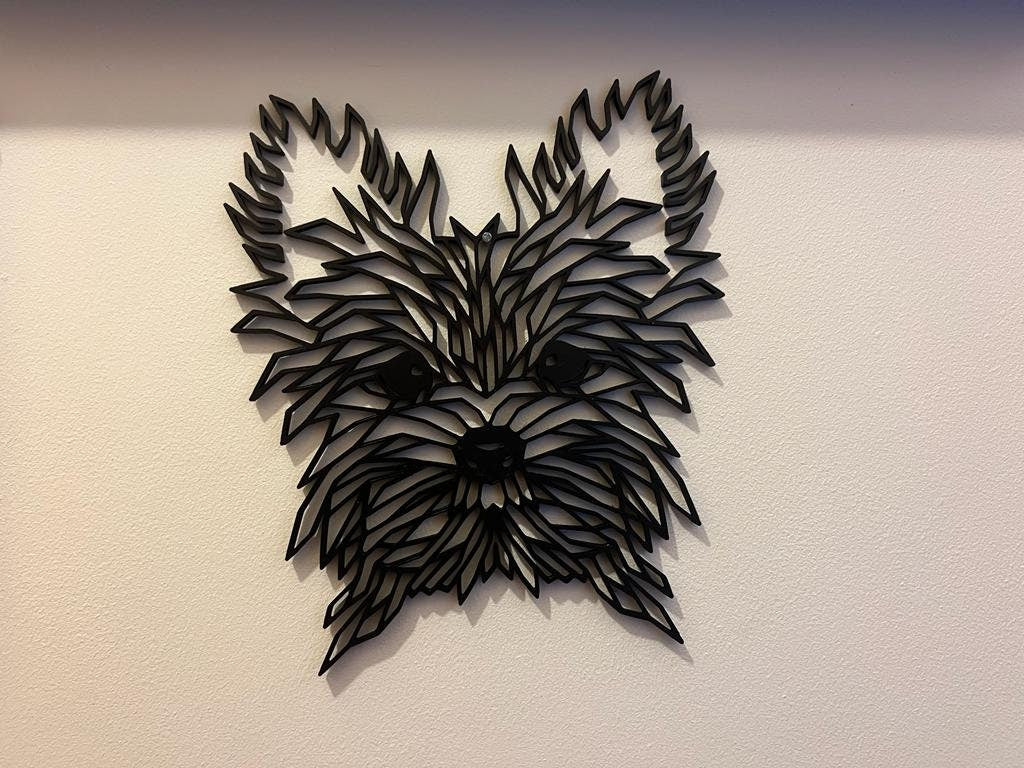 Personalised Geometric Yorkshire Terrier Wall Art - Geometric Pet Print - Dog Lover Gift Idea - Schnauzer - Scottish Terrier - Skye Terrier