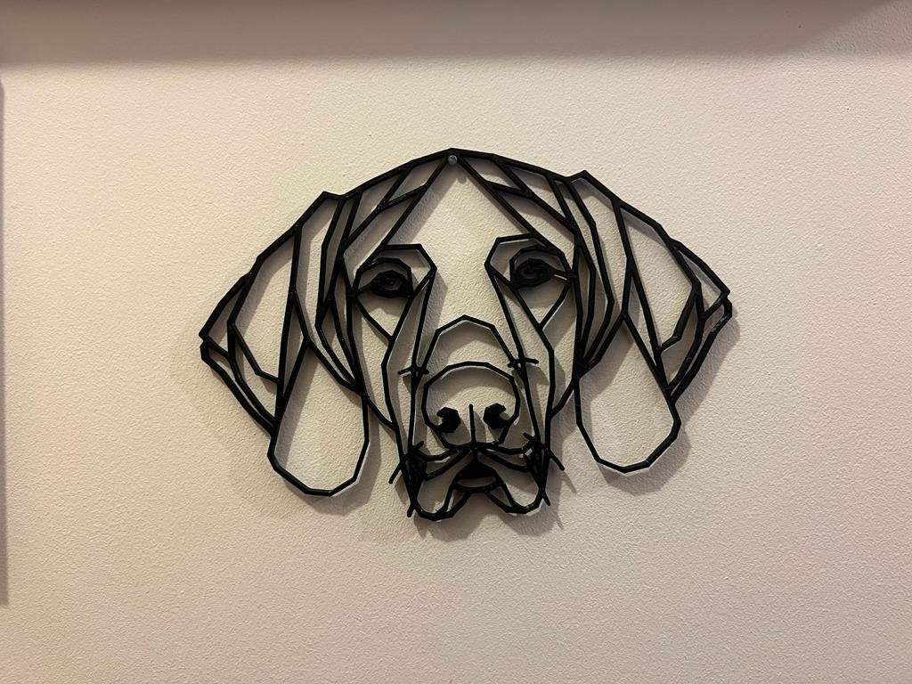 Geometric German Pointer Wall Art - alternate angle