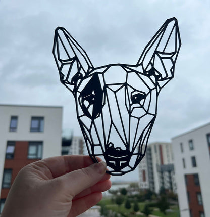 Geometric Bull Terrier Wall Art - product photo