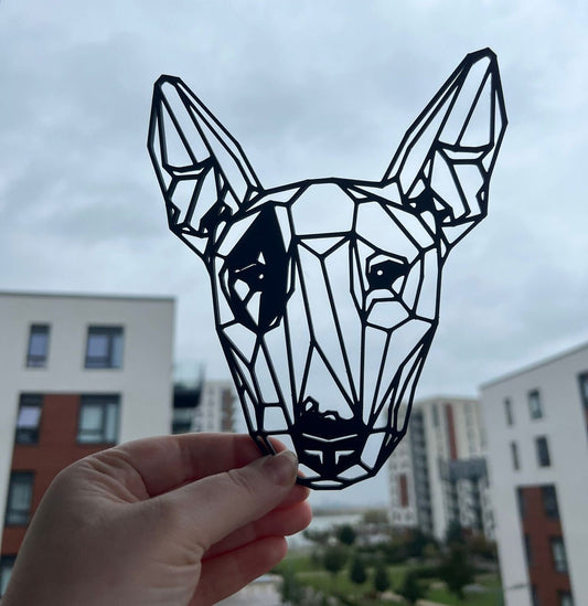 Geometric Bull Terrier Wall Art - product photo