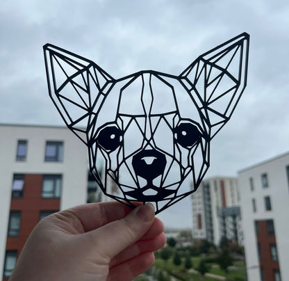 Geometric Chihuahua Wall Art - product photo