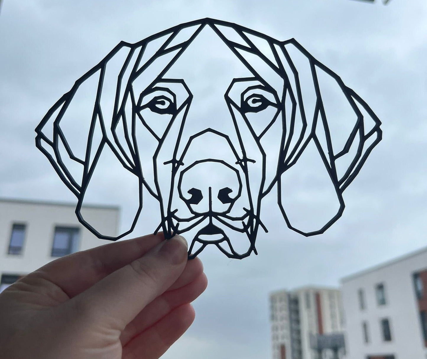 Geometric German Pointer Wall Art - product photo