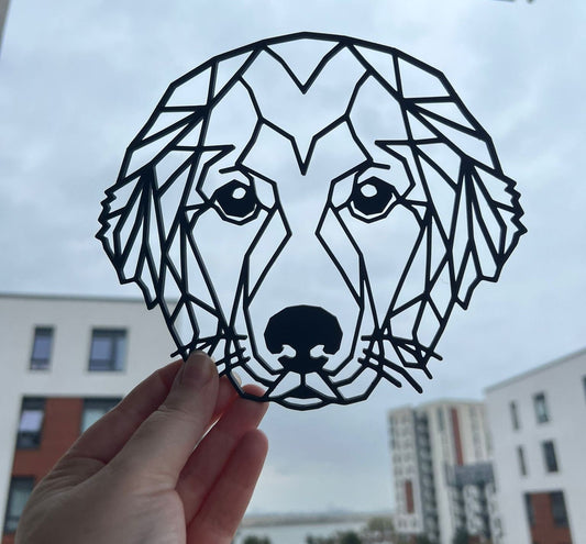 Geometric Golden Retriever Wall Art - product photo