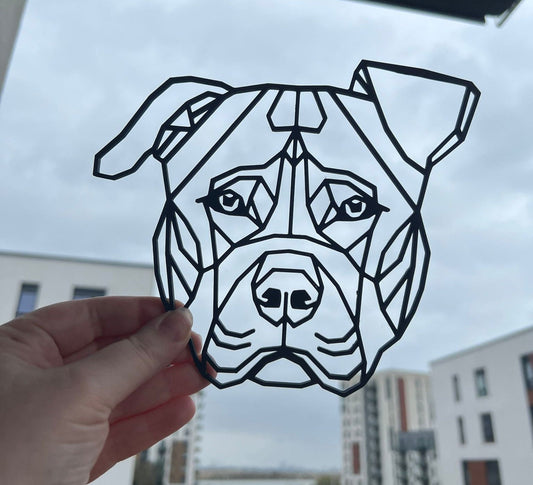 Geometric Pitbull Wall Art - product photo