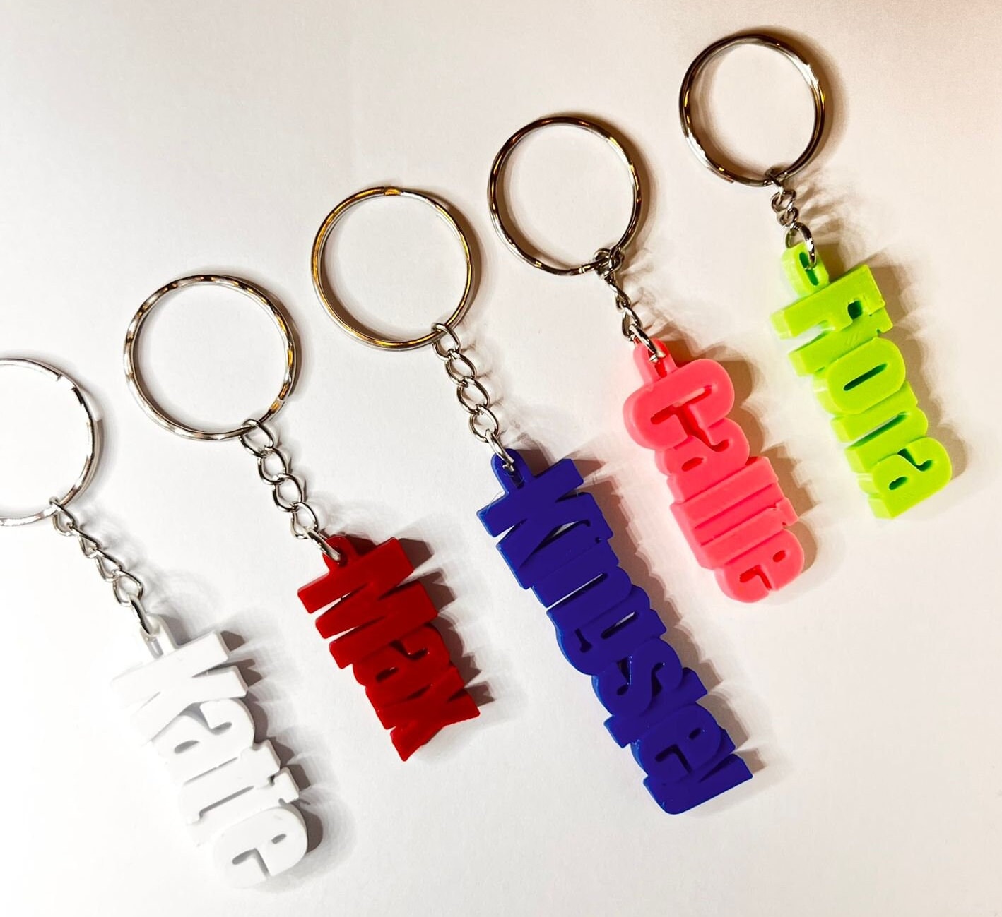 Personalised 3D Printed Name Tag - alternate angle