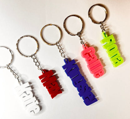 Personalised 3D Printed Name Tag - alternate angle