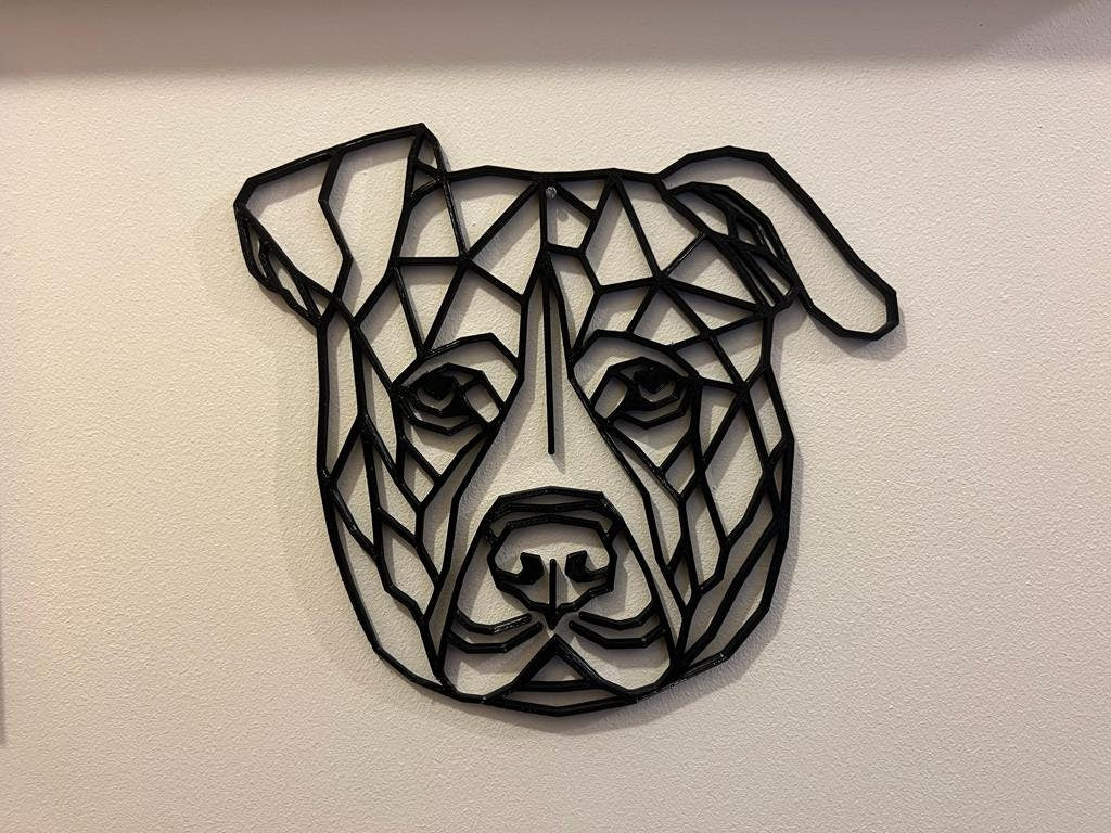 Personalised Geometric Staffordshire Bull Terrier Wall Art - product photo