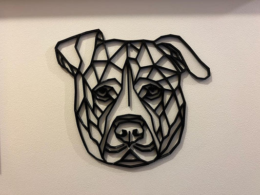 Personalised Geometric Staffordshire Bull Terrier Wall Art - product photo