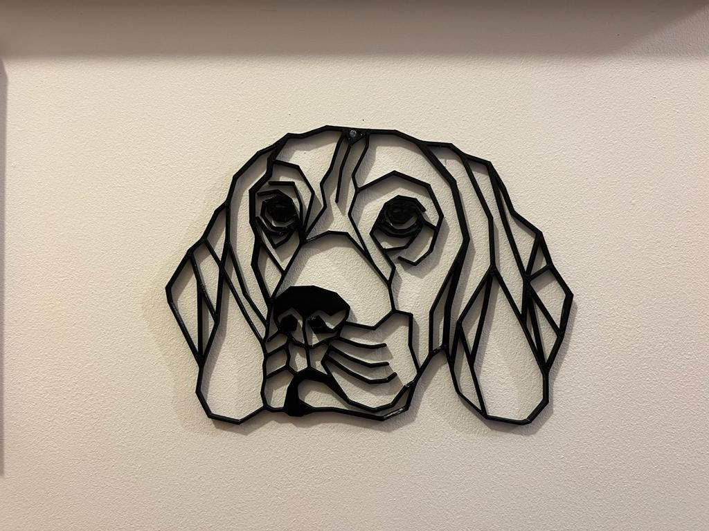 Geometric Beagle Wall Art - alternate angle