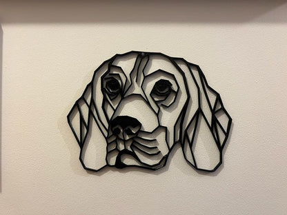Geometric Beagle Wall Art - alternate angle