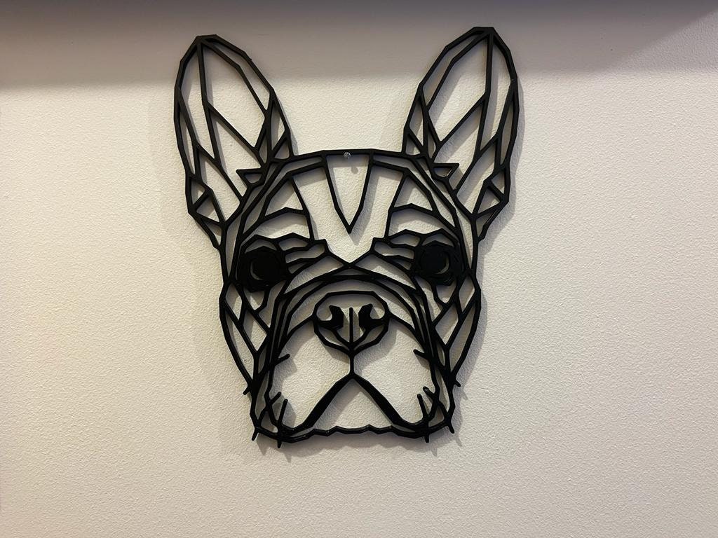 Geometric French Bulldog Wall Art - alternate angle