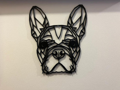 Geometric French Bulldog Wall Art - alternate angle
