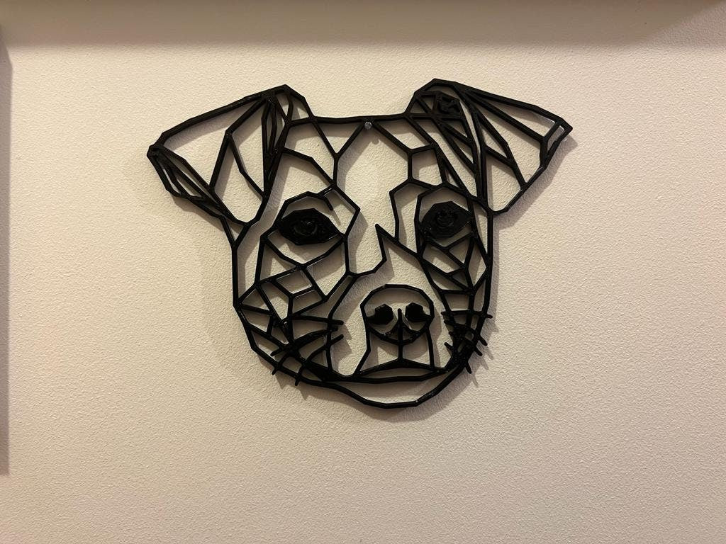 Geometric Jack Russell Wall Art - alternate angle