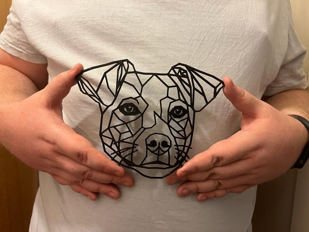 Geometric Jack Russell Wall Art - detail view