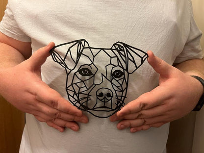 Geometric Jack Russell Wall Art - detail view