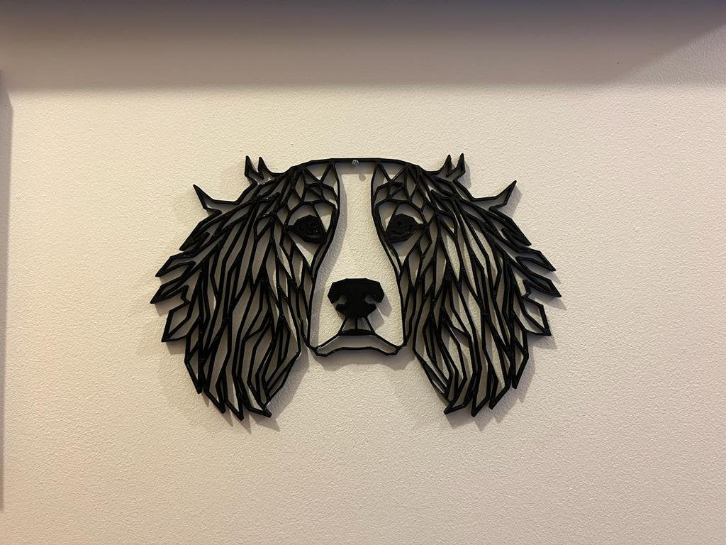 Geometric Springer Spaniel Wall Art - alternate angle